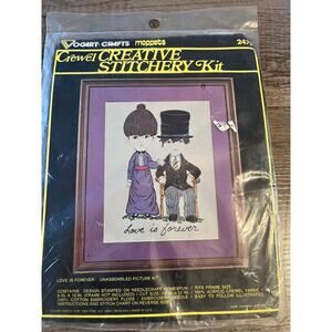 Moppets Crewel Creative Stitchery Kit Love Is Forever Vintage New